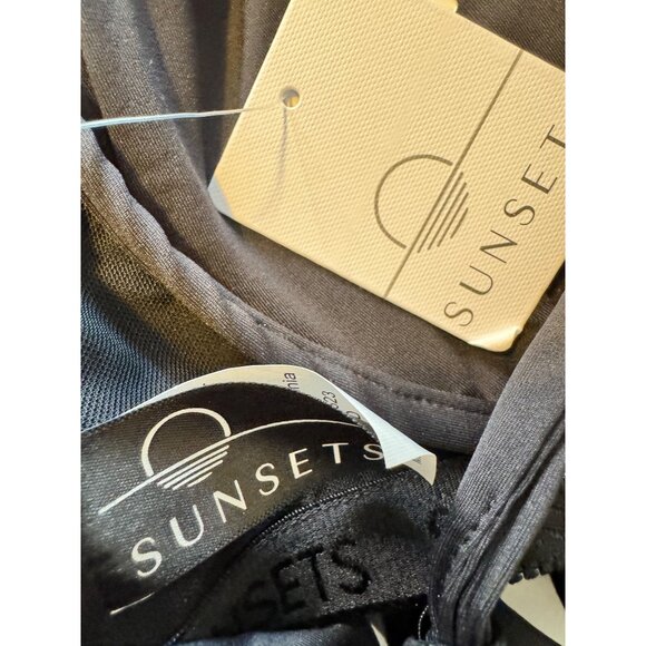 Sunsets Elsie Bikini Swim Size 38D/40C Wire Bra Wrap Swim Top Black NWT $90 - Picture 5 of 7